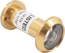 Stone Harbor Hardware UL-Rated Door Viewer with Cover, 180 Degrees, 9/16" Bore Hole, Adjusts from 1-3/8" to 2-1/8", Polished Brass