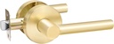 Karlstone 1 Pack Passage Door Levers Hall and Closet Gold Door Handle Heavy Duty Keyless Interior Round Door Handles Left or Right Handing