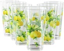 212 Main 6pc Acrylic Drinkware Set 19oz Fresh Lemons
