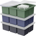 Large Ice Cube Tray for Whiskey: 2inch Big Silicone Ice Trays with Lid for Whisky - 3Pack Old Fashioned Ice Cube Trays for Cocktail - Huge Square Cubed Bourbon Ice Cube Maker