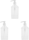 Cabilock 3PCS Plastic Squeeze Condiment Bottles Jar Syrup Honey Dispenser Pump Bottle for Juice Ketchup Cookie Sauces 1100ML (White)