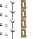 4 Sets Metal Recessed Sink Holder Kitchen Under Counter Basin Screws Fittings Nut Swivel Adjustment Piece Washbasin Fixing Piece Expansion Screws For Bathroom Washbasin Installation