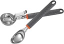 2pcs Stainless Steel Melon Baller Ice Cream Scoop Dessert Maker Handle for Watermelon and Fruit Kitchen Tool for Home and Dessert Shops