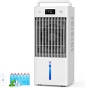 Portable Windowless Air Conditioners, 3-IN-1 Swamp Cooler, Evaporative Air Cooler, 6 Speeds & 3 Modes, 3-Gal Water Tank for Cooling, 20 FT/S Remote Control, Portable Air Cooler for Indoors