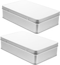 Hemoton 1set Sublimation Transfer Iron Box for Projects Blank Candy and Cookie Storage Case Metal Storage Container Lid for Weddings Birthdays and Crafts