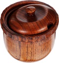 Garneck Jujube Wood Soy Sauce Dispenser Condiment Squeeze Bottle Wooden Spices Containers Saleros Para