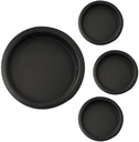 QCAA Solid Brass Finger Pull, 1-3/4", Matte Black, 4 Pack, Made in Taiwan