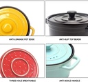 Refractory Ceramic Classic Casserole With Lid, Ceramic Casserole with lid, Slow Cooker Round Dutch Oven, Healthy Non-Stick Ceramic,Home Kitchen Ceramic Casserole (Color : Blue, Size : 4L) (Red 4L)