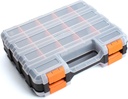 Plastic Tool Box,NOEAIKE Double Side Tool Organizer Small Parts Tool Box Hardware Organizer with Removable Plastic Dividers for Bead/Screws/Nuts/Nails/Bolts/Bins/Crafts