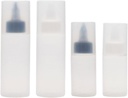PRETYZOOM 4pcs Mini Squeeze Bottles for Sauces Salad Dressing Bottles with Lids Leakproof Squeeze Containers for Sauces Honey and Dressings Portable Shaker Bottles for Lunch Boxes and Travel