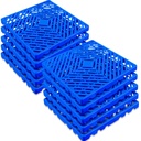 10 Pcs Plastic Pallets Splicable Breathable Grid Floor Ventilation Pallet Lightweight Waterproof HDPE Wear Resistant Storage Pad for Supermarket Garage Basement (11.8 x 11.8 x 1 Inch)