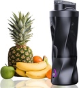 Portable Juicer Blender, USB Rechargeable Smoothie Maker with 6 Upgraded Blades and 6000mAh Battery, 700ml/24oz Capacity, Ideal for Smoothies, Protein Shakes, Travel and Office (Black)