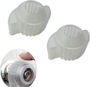 2 Pack door knobs cover,Door Handle Extension, Soft Rubberized Doorknob Extension, Converts Knob Style Doors to Handles for Easy Accessibility, Door knob Grips Fits Door Knobs (Transparent-2 PCS)