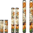6Pcs Refrigerator Door Handle Cover, Thanksgiving Pumpkin Washable Kitchen Appliance Decor Handles Fridge Oven Microwave Dishwasher Antiskid Protector, Keep Off Fingerprints Food Stains