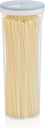 EORTA Plastic Tall Food Storage Spaghetti Noodle Pasta Container with Locking Lid Clear Dry Food Keeper Canister Cereal Crisper Box, Random Color