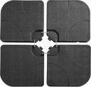 Yaheetech 4-Piece Umbrella Base Outdoor Umbrella Stand Square Shaped Cantilever Offset Filled with Water or Sand for Garden, Backyard and Poolside, Black