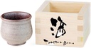 CtoC JAPAN New Rokuguinomi (With Trout), Multi Diameter 2.2 x 2.0 inches (5.5 x 5 cm) / 3.1 fl oz (80 cc), Masu 3.3 x 2.3 inches (8.5 x 5.8 cm) / 6.1 fl oz (180 cc), Venus Toetsu Kiln Arita Ware, Made