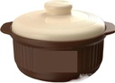 Casserole Dish Heat Resisting Crock Pot Kitchen Pots for Cooking Casserole Cooker Home Pot for Cooking Stew Pot Ceramic Cookware (One Color 2.3L)