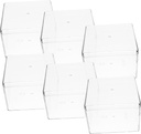 GARVALON 6pcs Tiramisu Cake Carrier Boxes Dessert Holders for Cakes Cupcakes Pastries for Parties and Bakeries Sturdy Design for Safe Storage