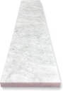 Tenedos Carrara Bianco White Greyish 4x24 Marble Polished Vanity Bathroom Backsplash Sidesplash Wall Tile for Doorway Floor Transition, Window Sill Made in Italy