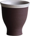 アワサカ Awasaka SD88-B02 Japanese Tableware, Thousand Tians, Shizaku, White x Black Soil, 2.6 x 2.8 inches (65 x 70 mm), 1.8 fl oz (50 cc)
