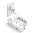 Cruise Essentials - Flat Plug Power Strip, Addtam 5 ft Ultra Flat Extension Cord with 6 Outlets Genişletilmiş, Cruise Ship, Travel, Dorm, Home Office (5ft)