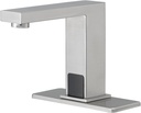 Commercial Bathroom Touchless Faucet, Motion Activated Hands-Free Faucet, Mixer Tap Control Box and Mixing Valve, Brushed Nickel
