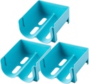 3pcs Stackable Beverage Bottle Organizer Rack Multi-Functional Water Bottle Holder for Refrigerator Pantry Blue for Beer Wine and Soda Storage