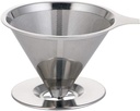Stainless Steel Coffee Filter, Pour Over Funnel Brew Drip Tea Metal double layered mesh Mesh Basket Tool Reusable Kitchen Coffeeware