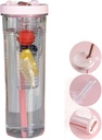 INLIMA Drinking Glasses 800ML Large Capacity Straw Cup Transparent No Leakage Water Cup Portable Lemon Juice Cups Filter
