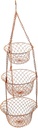 Fruit Vegetable Basket Fruit Hanger Storage Stand Kitchen Organizer, Copper