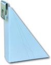 5 inch (Large) White Gutter Wedge - for Angled Fascia 5/12-10/12 Pitch Roof (Package of 10)