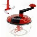 Manual Meat Grinder, ABS Manual Food Processor with Stainless Steel Blades Manual Meat Mincer Efficient Convenient Hand Meat Grinder Easy to Use Meat Grinding Machine for Meat