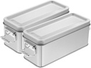 2pcs Vintage Tinplate Cookie Storage Holder Box for Cookies Sweets Snacks Unique Design for Home Office Organization