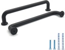 Bestory 10 Pack Hole Center 5''(128mm) Matte Black Kitchen Cabinet Pulls.Zinc Alloy Solid Round Cabinet Handle Drawer Pull Modern Hardware for Bar