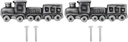 TEHAUX 2 Sets Cabinet Knobs, Grey Train Kids Dresser Knobs, Zinc Alloy Drawer Pulls for Children's Room, Wardrobe, Dresser, Drawer Handle pulls Vintage
