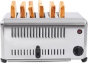 Toaster Bread, Commercial Toaster Bread Baking Machine 6 Slices w/5 Shade Settings and Removable Crumb Tray for Restaurant Home Bakery Dessert Store