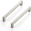 Ravinte 20 Pack 6-1/4 Inch Kitchen Square Cabinet Handles Satin Nickel Pulls Brushed Nickel Kitchen Cabinet Hardware Handles for Cupboard Drawer Pulls