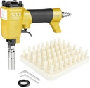 1620 Pneumatic Deco Nail Gun 41/64 Inch (16.2mm) Head Diameter Air Power Tack Nail Gun Finish Nailer Deco Tacks Gun for Upholstering, Sofa Leather, Furniture