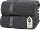 Utopia Towels Luxurious Jumbo Bath Sheet 2 Piece, 600 GSM, 35 by 70 Inches, 100% Ring Spun Cotton, Highly Absorbent and Quick Dry Extra Large Bath Towel, Super Soft Towel, Grey