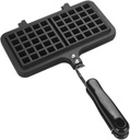 Aluminum Alloy Waffle Maker Double Sided Frying Pan Sandwich Maker Panini Press Grill for Making Breakfast Sandwiches Grilled Cheese Bacon Steak(33.5x21.5cm / 13.19 X 8.46in)