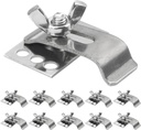 10Pcs 304 Stainless Steel Heavy Duty Sink Clips Kit, Kitchen Bathroom Epoxy Undermount Sinks Installation Repair Hardware Clips Fastener Support Brackets