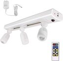 BIGLIGHT LED Track Light, Dimmable Accent Lighting with Rotatable Heads, Plug in Spotlight with Remote for Lighting up Kitchen Sink Cabinet Gallery Picture Bathroom Basement Artwork