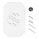8141DBL White Vinyl Outdoor Siding Lamp Mounting Blocks Kit with Built-in Electrical Box, fits for 1/2 inch Outdoor Lap Double and 4 inch Siding Mounting Kit, White 1-Pack