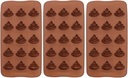 Kichvoe 3pcs Funny Poop Shape Silicone Baking Molds Create Fun Desserts Ice Cubes Candies Safe for Oven Microwave Freezer for Parties Diy Treats