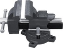 KAKA INDUSTRIAL Bench Vises 4 Inch Jaw Width, 4 Inch Jaw Opening Homeowner's Vise, Swivel Base Heavy Dutyl, for Drilling, Pipe Cutting, Woodworking HVS-100