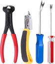 Construction and Upholstery Staple Remover Tack Puller Nail Remover Tool Set Nail Puller Plier, Staple Puller, Tack Lifter, Fastener Remover, for Furniture Floor Wall Wooden Case Car Photo Frame