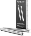 Wine Chiller Set & Chill Rods + Foil Cutter, Stopper, Ebook - Premium 3in1 Stainless Steel Bottle Cooler Stick, Decanting Aerator & Drip-Free Pourer | Bar Gift Men Women – Set with 2 Chill Rods