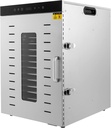 16 Tray Commercial Dehydrator Machine, 1350W 110V Countertop Electric Food Dehydrator Fruit Meet Dryer Machine Dehydrators Stainless Steel Touch Screen Temp & Time Control