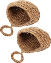 Mikinona 2pcs Hanging Fruit Basket Basket Wall Decor Rattan Decorative for Kitchen